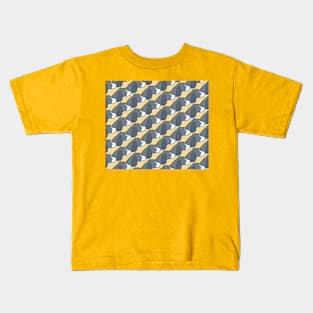 Springer spaniel pattern on yellow Kids T-Shirt